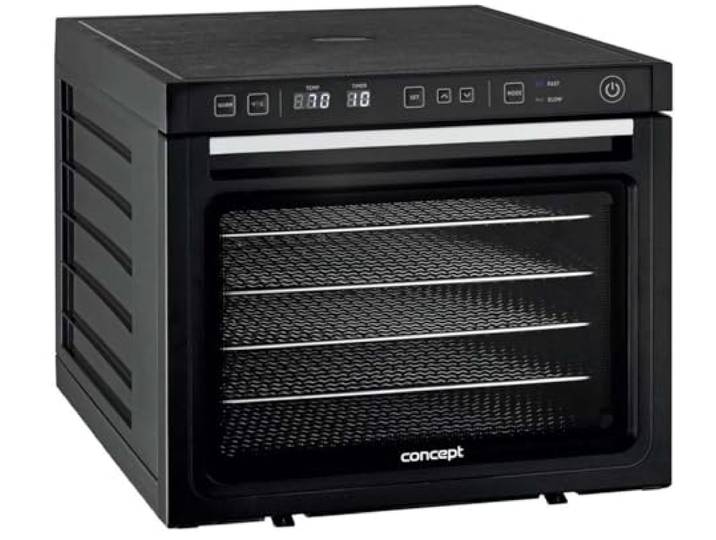 SO3000 Profi Dörrgerät Double fan, 6 rostfreien Einlegeböden, Regulierung der Temperatur: 35–70°C, zwei Ventilatoren für gleichmäßige Ergebnisse, digitaler Timer bis 99 Stunden, 1000 Watt, LED-Display
