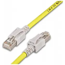 2x Wirewin Cat.6A LED Patchkabel 3m gelb (S/FTP, CAT6a, 3 m), Netzwerkkabel