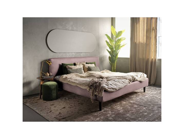 Polsterbett Steve 140 x 200cm Flachgewebe Meave Pink Buche