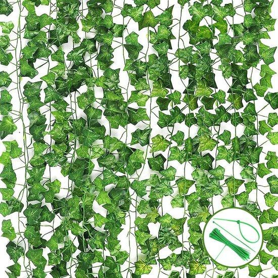 Benza Ibenzoa Kunstplant Efeen set, 12 stuks, 2,1 meter, Groen