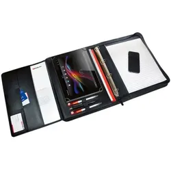 Monolith Konferenzmappe mit variabler Tablet-Halterung schwarz, 27x34x5 cm