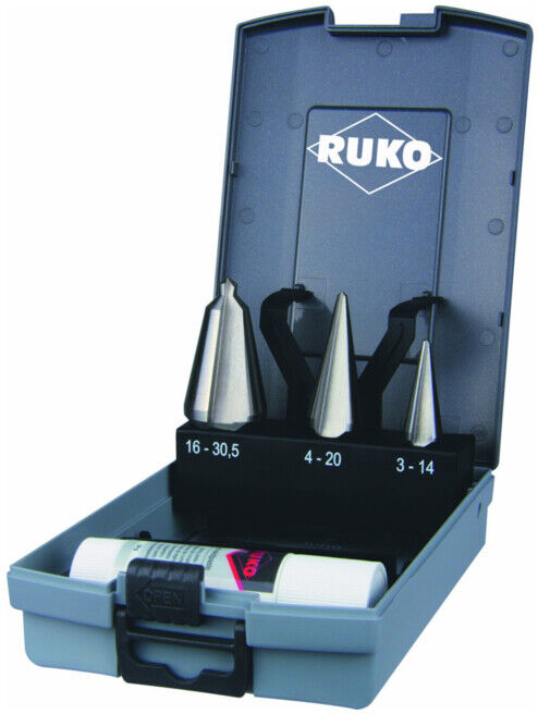 Jeux de forets coniques HSS Co 5, en cassette ABS ; Ruko (101020ERO)