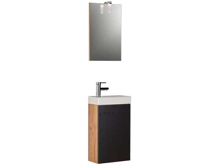 Gästebad 3--Teilig. inkl. LED Kim 40cm, Anthrazit