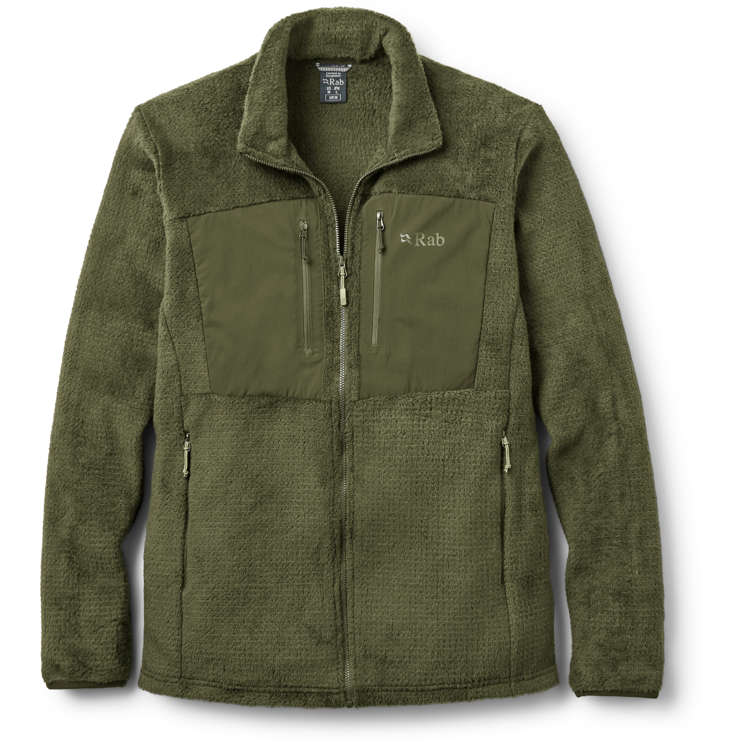 Rab Granitic Herren Fleecejacke oliv Größe M Camping Atmungsaktiv