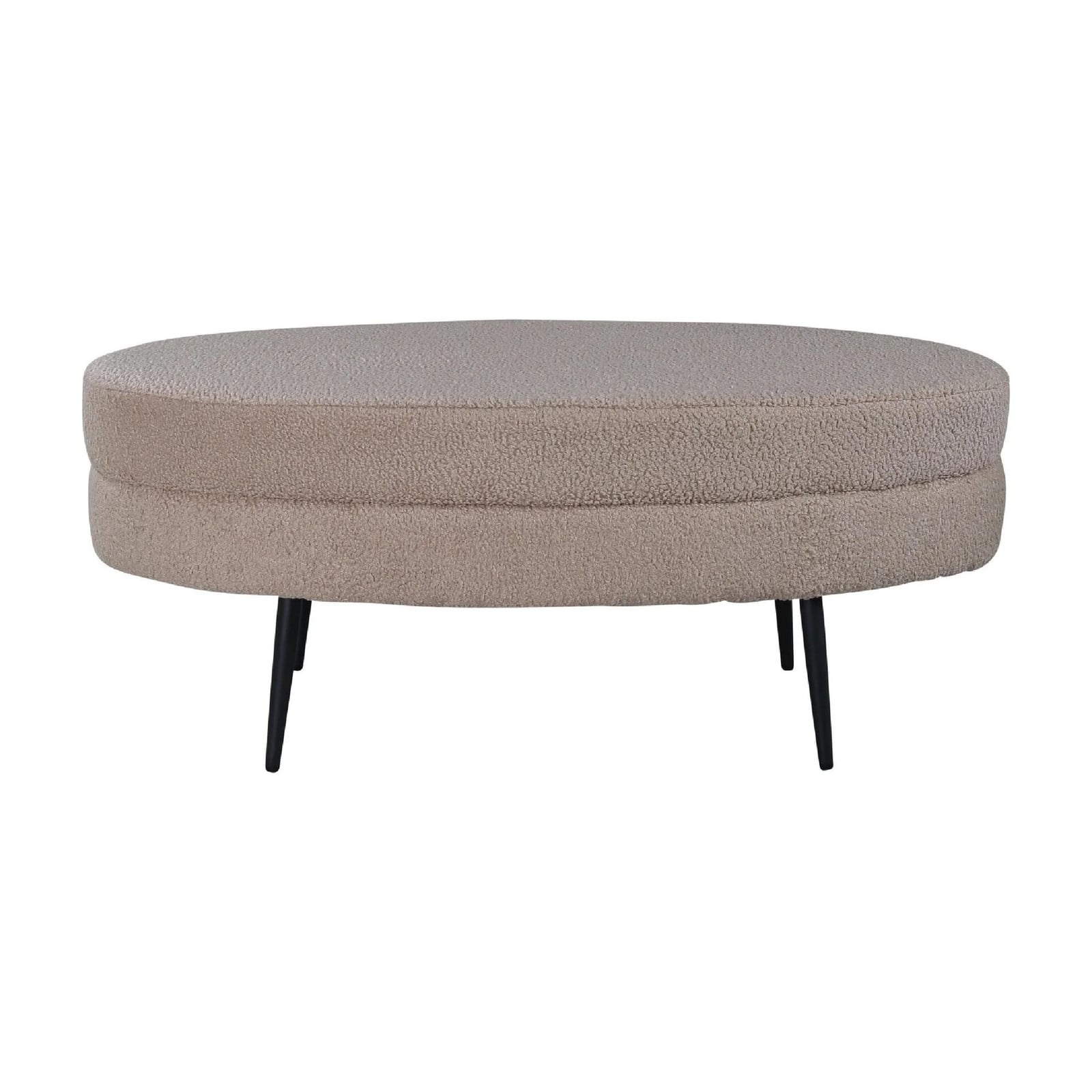 QUVIO Yomo Poef met Zacht Teddy Design en Metalen Frame