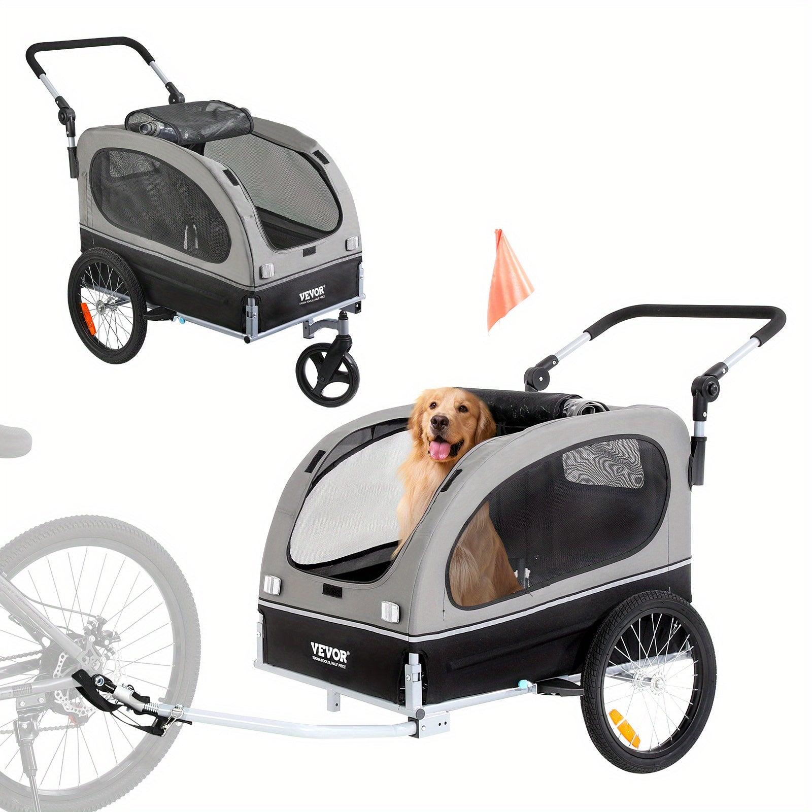 Anhänger für Hunde - Hundeanhänger - Fahrradanhänger für Hunde - Hunde-Trailer - Hunde-Transportwagen - Tragfähigkeit: 45 kg