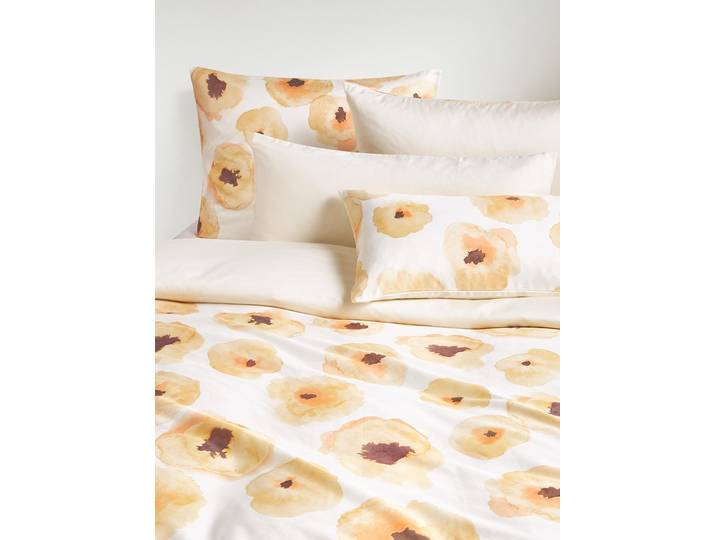 Housse de couette en satin de coton à imprimé floral Fiorella
