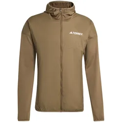 Adidas Herren Terrex Xperior Climawarm+ Wind Light Fleece Kapuzenjacke - M - brown oxide