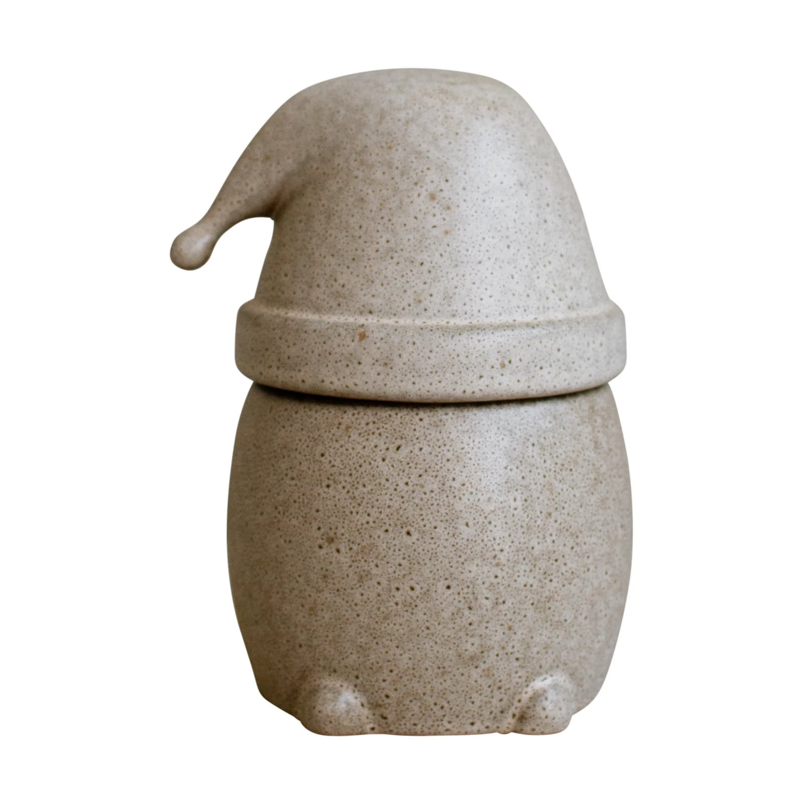 DBKD Eating Santa kom met deksel groot Beige