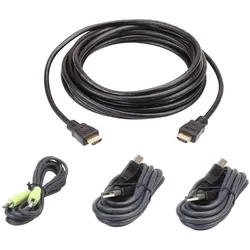 Aten USB HDMI Secure KVM Kabel Kit 3m schwarz, KVM-Switch Kabel