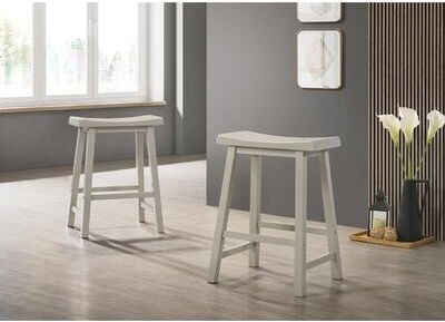 "Set of 2 17.5""W Alfonso Backless Ergonomic Counter Height Stool"