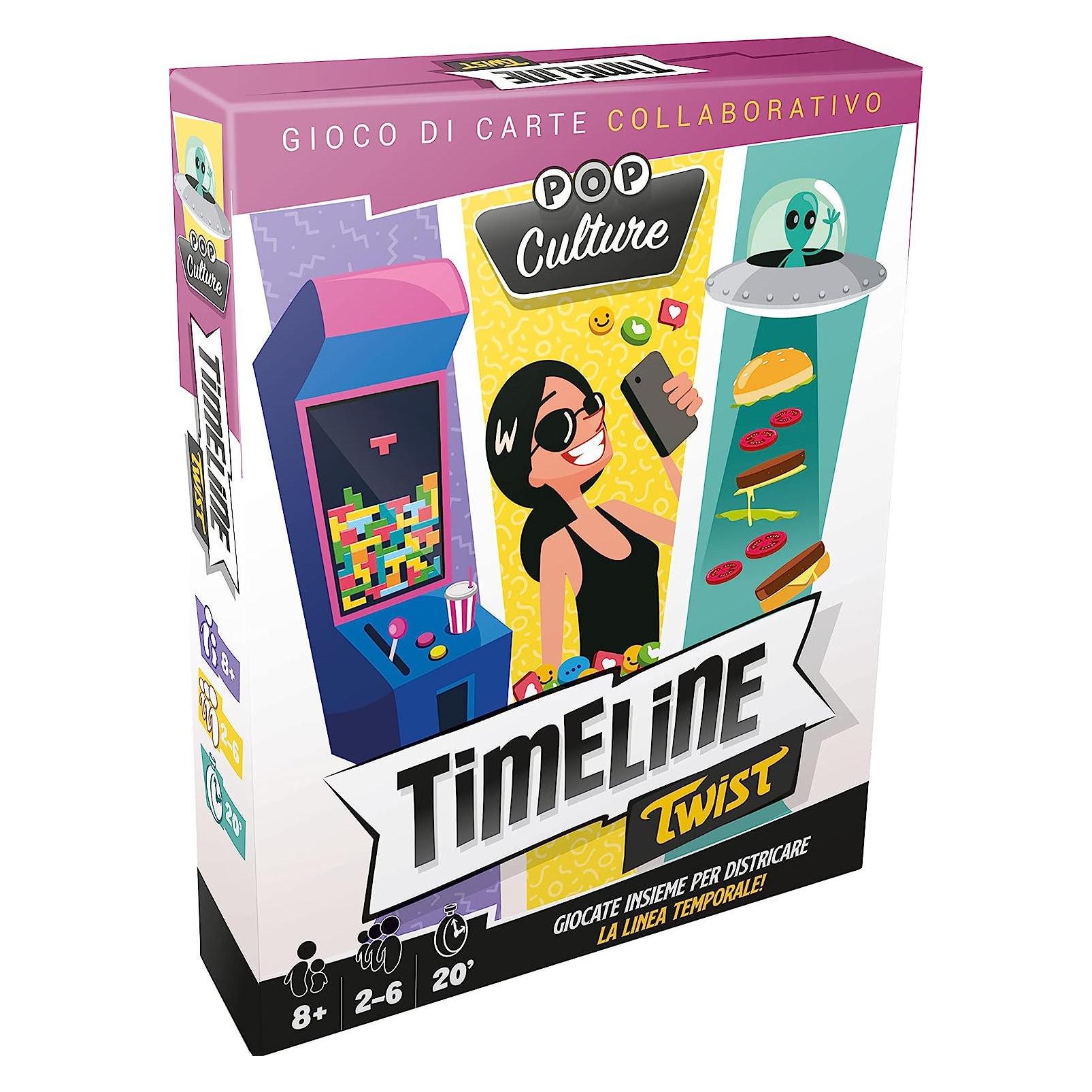 Asmodée Timeline Twist - Pop Culture: Ed. Italiana (Italienisch, 2 - 6 Spieler) (8307)
