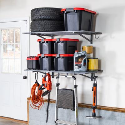 StoreYour 2' x 4' Bristol Garage Wall Mount Shelves - 2-Pack - Hammered Gray - 2'x4'