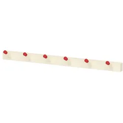 Nils Holger Moormann Garderobe Rechenbeispiel Ahorn rot, Designer Moormann, 7.6x11.5 cm