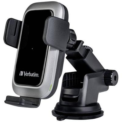 Verbatim Induktions-Ladegerät 15 W FWC-03 Pro Qi Fast Wireless Car Charger 49554 Ausgänge Magnetanschluss Schwarz