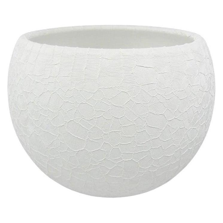 Domoletti Flowerpot Lizard, ceramics, Ø 12 cm, white (12 x 10 cm) (46360514)