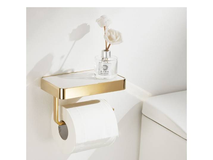 Porte-mouchoirs en métal, dalle de roche, support de rangement pour serviettes en papier, support de toilette mural pour la maison, étagères de salle de bains
