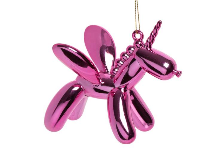 Weihnachtsbaumanhänger Einhorn, pink