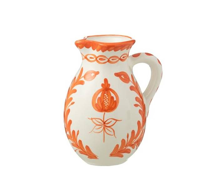 Pitcher Granada Ceramic WHITE/ORANJE LARGE