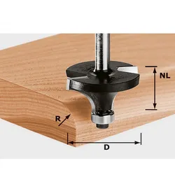 Festool Abrundfräser Fräser HW Schaft 8 mm D42,7/R15 KL 491017 Oberfräse OF 1400