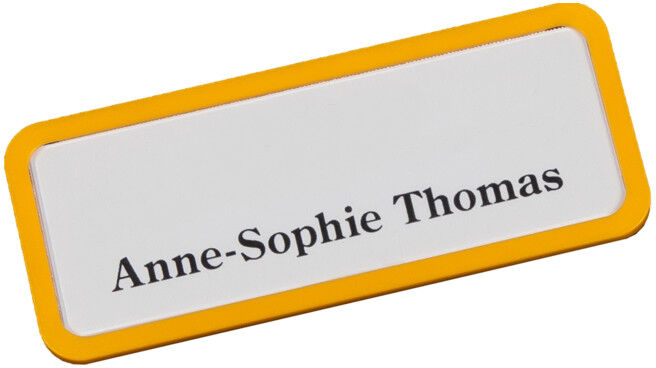 Plaque nominative Eichner magnétique 81 x 33 mm jaune (9218-03007)