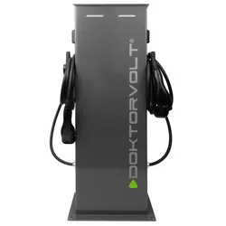Ladestation für Elektrofahrzeuge 2x11 kW Zwei Stationen Ladesäule RFID 2x4,5m Ladekabel Typ 2 DOKTORVOLT DV-6760-EV