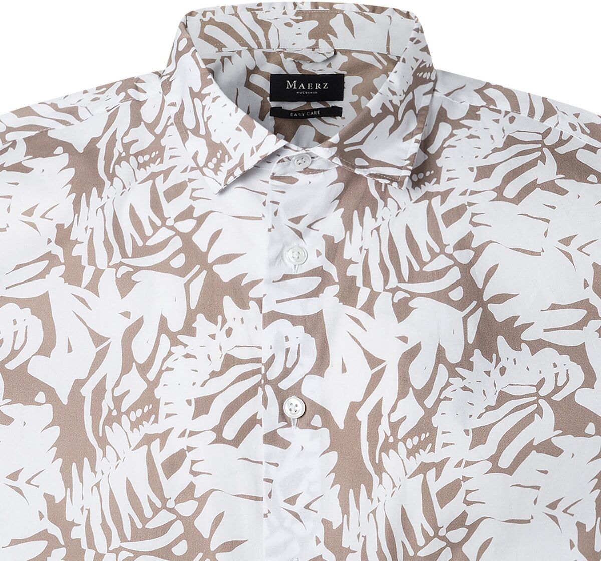 Kurzarmhemd MAERZ MUENCHEN "Maerz Muenchen 741901 Kurzarmhemd Herren Bekleidung", Herren, Gr. 41/42, EURO-Größen, beige, 100% Baumwolle, Hemden