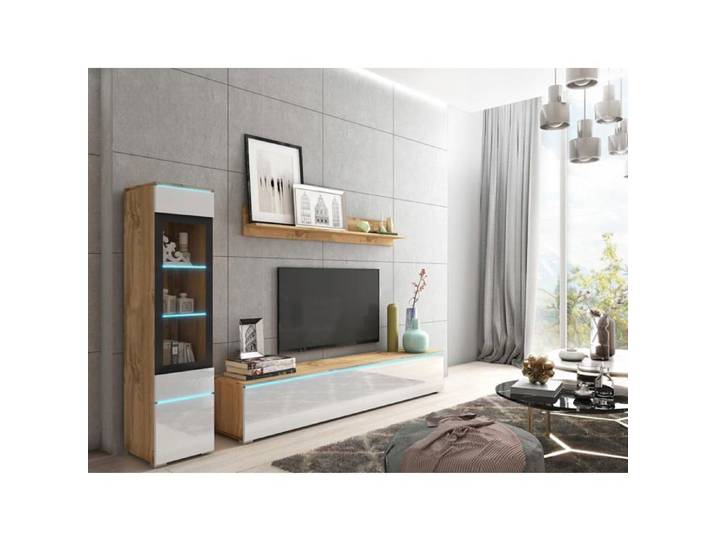 VERA I Ensemble de Meubles de Salon Lot de 3 pièces Meuble TV Armoire et Étagère