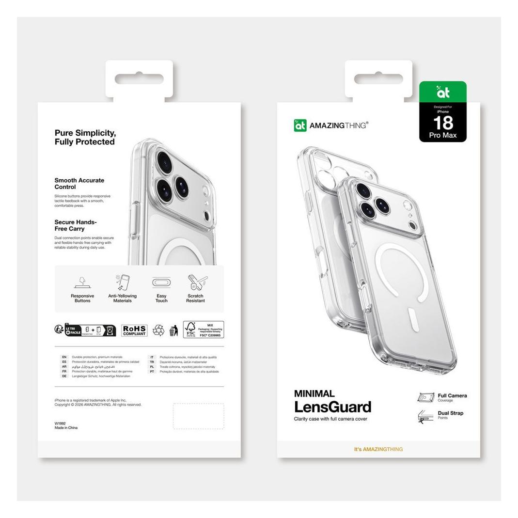Amazingthing Minimal Mag Lens Case MagSafe do iPhone 18 Pro Max przezroczysty (Apple iPhone 18 Pro Max) (4896238101574)