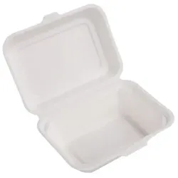PackBio 500 Menüboxen aus Bagasse Zuckerrohr rechteckig 600 ml