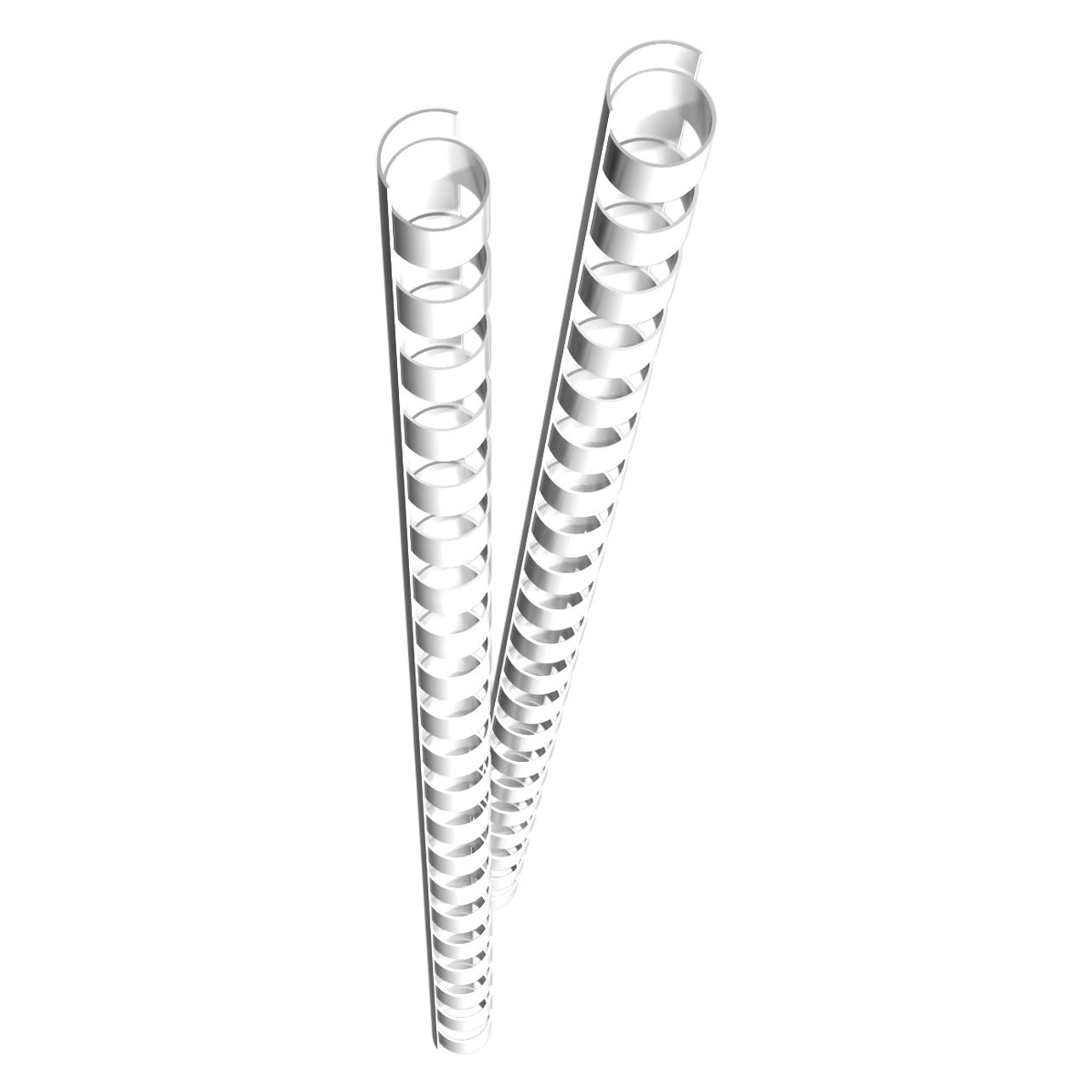 Genie 12377 Plastikbinderücken (DIN A4 Format geeignet für alle Bindegeräte 8 mm) 10 Stück weiß (12377)