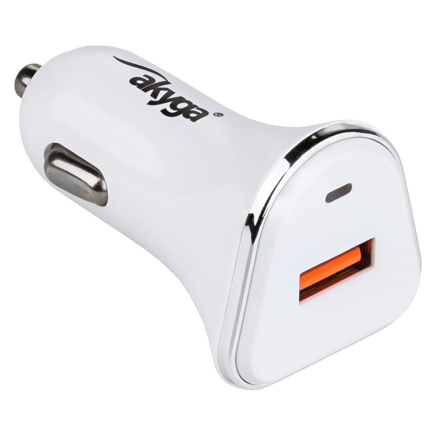 Akyga AK-CH-07 Quick Charge car charger 1x USB 3A white 12V (AK-CH-07)
