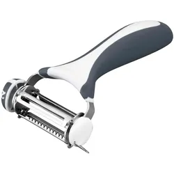 Lacor Dreifach-Drehmesser Schäler, Sparschäler, Grau