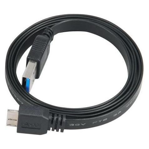 Akasa PROSLIM USB 3.0 Cable, SuperSpeed 5Gbps USB A - Micro USB B, 1,5m, *USBAM, *MUSBBM (1.50 m, USB 3.2 Gen 1) (AK-CBUB13-15BK)