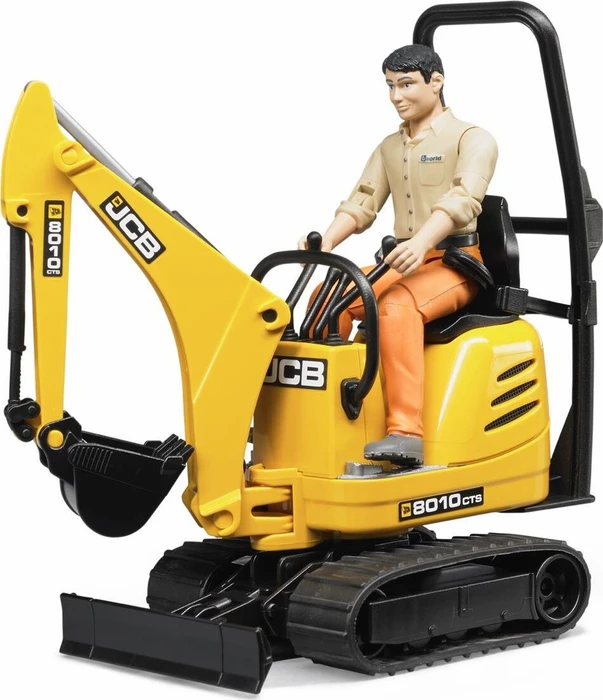 Bruder - bworld JCB Mikrobagger 8010CTS und Bauarbeiter