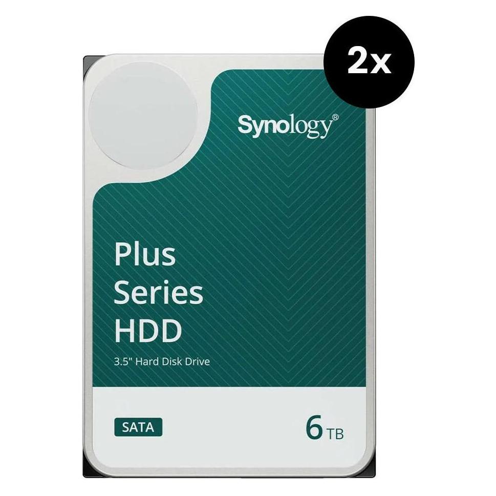 Synology 2 Plus 3.5"" SATA HDD Festplatten 6TB (6 TB, 3.5") (2xHAT3300-6T)