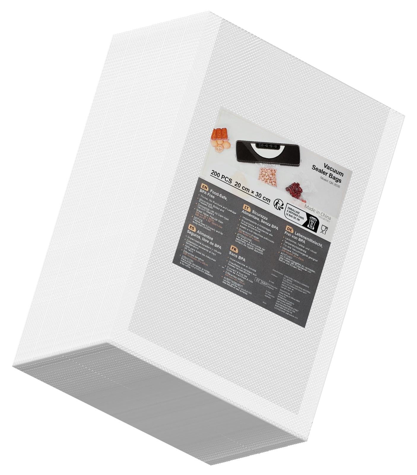 Dripio BPA-vrije vacuümzakken voor sous-vide, 20x30 cm, 200 stuks