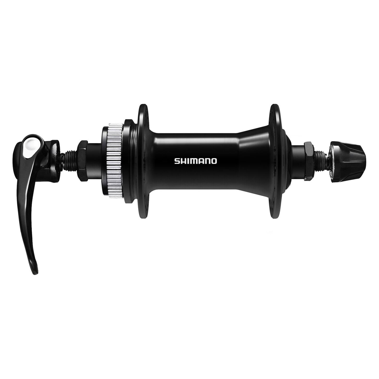 Shimano Vorderradnabe HB-QC400 100 mm 36-Loch QR Center-Lock schwarz (Scheibenbremse Center Lock) (EHBQC400AALP)
