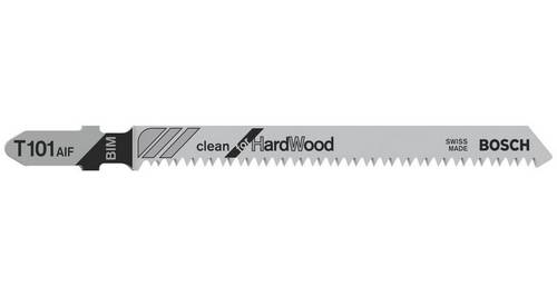 Bosch Accessories 2608634897 Stichsägeblatt T 101 AIF Clean for Hard Wood, 5er-Pack 5St.
