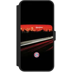 Nivocase Klapphülle für Apple iPhone 16 Pro Max Handyhülle aus Kunst Leder NIVOflip schwarz FC Bayern (Apple iPhone 16 Pro Max), Smartphone Hülle, Schwarz