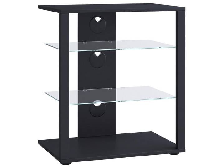VCM Hifi Möbel Rack Schrank Phono Regal Glas Phono Mediaregal Folas, modernes Design, verdeckte Kabelführung