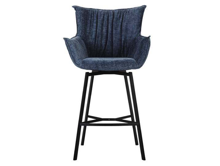 Barstuhl JAMES blau/schwarz