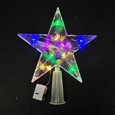 Inspire Select Glowing Star Christmas Tree Ornament Luminous Hanging Star Decoration For Holiday Home Decor style 3