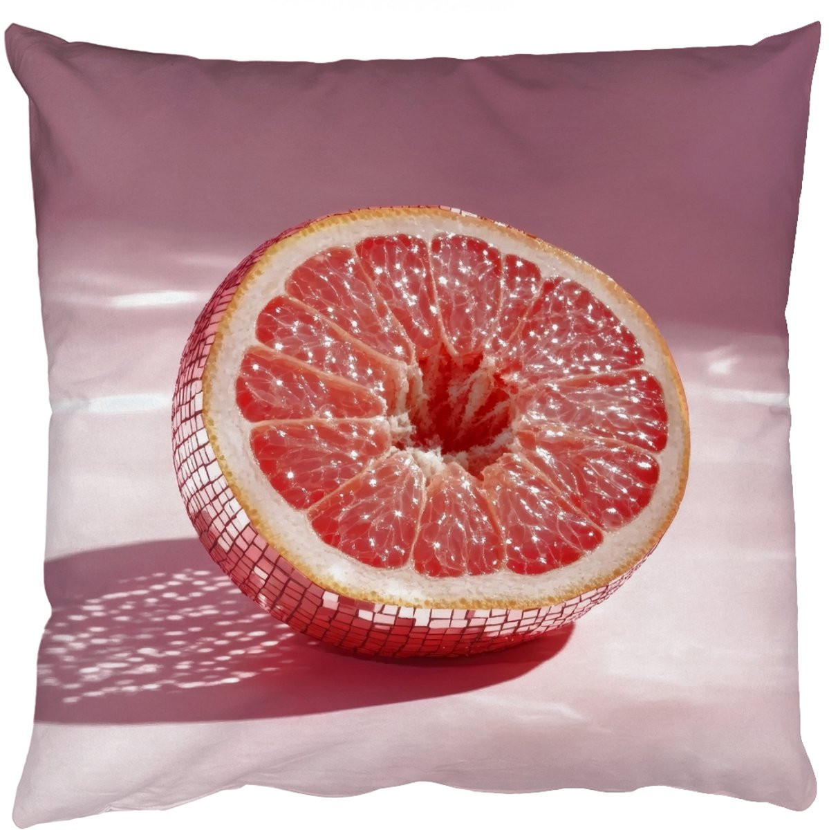 Sierkussen Disco Shiny Roze Grapefruit - 45 x 45 cm