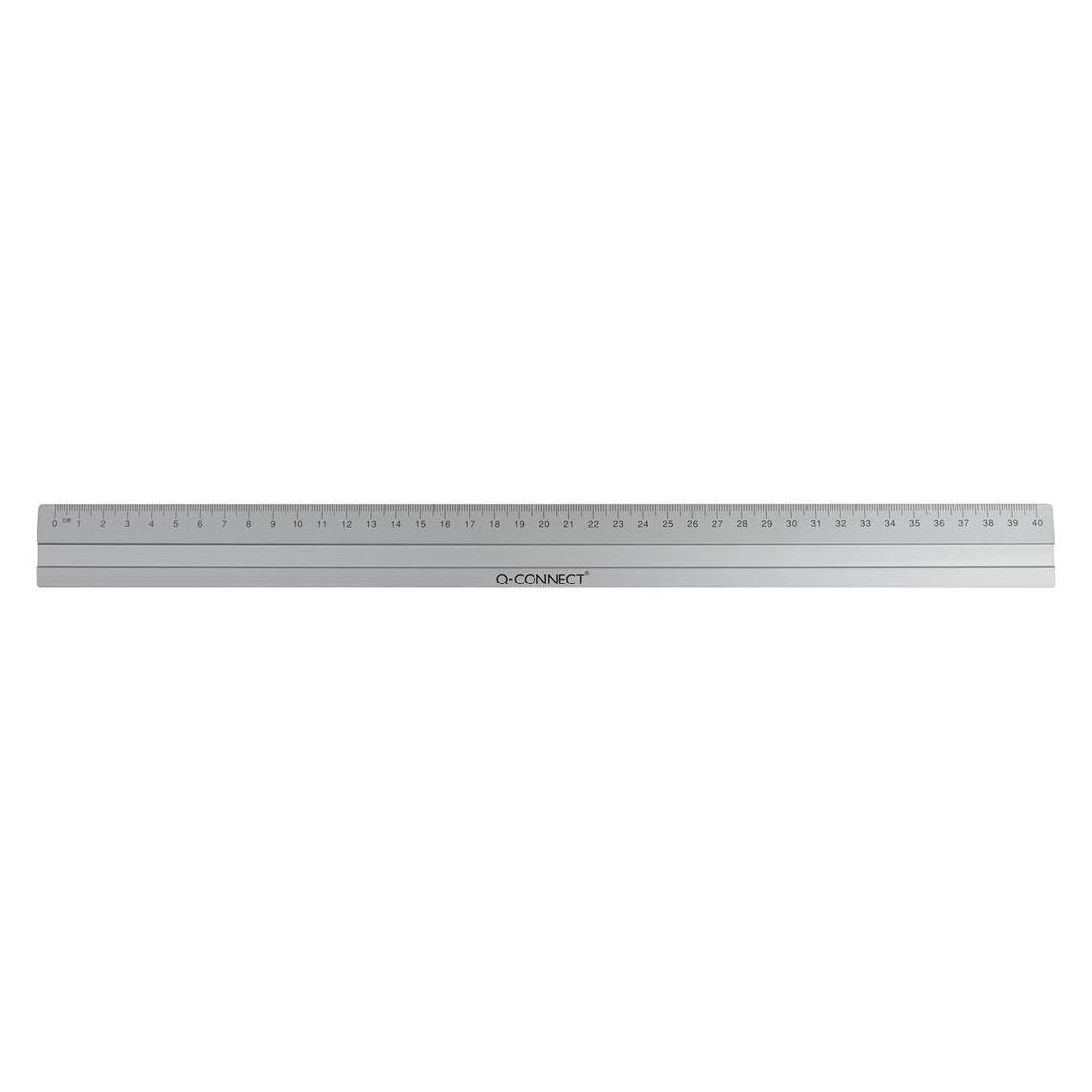 Q-Connect Massstab Alu (40 cm, Aluminium) (KF03679)