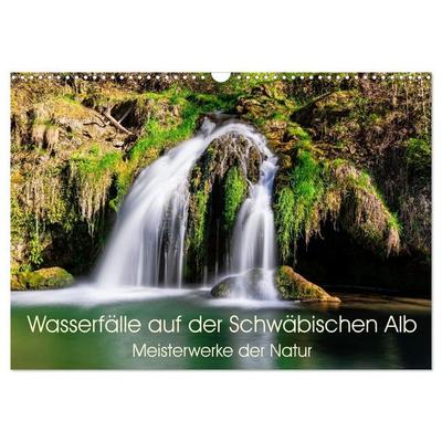 Wasserfälle auf der Schwäbischen Alb - Meisterwerke der Natur (Wandkalender 2027 DIN A3 quer), CALVENDO Monatskalender