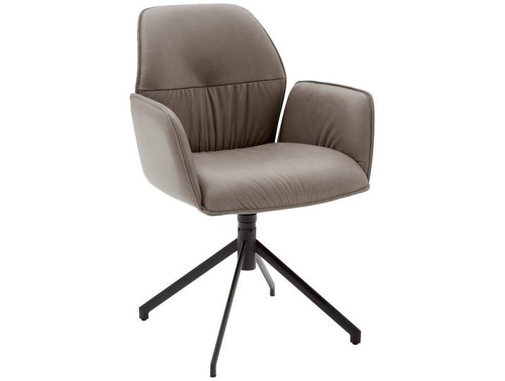 Dieter Knoll Armlehnstuhl SEDE, taupe, Leder