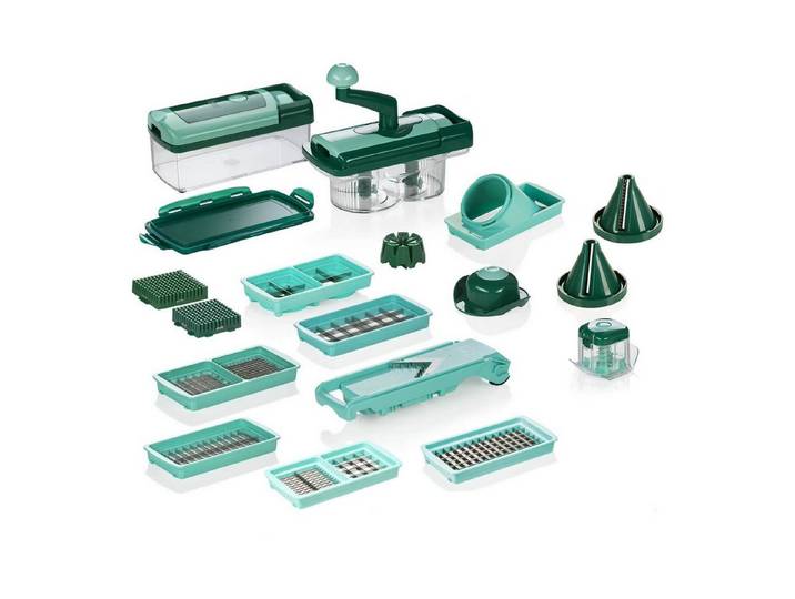 Genius Gemüseschneider Nicer Dicer Fusion smart Gemüsehobel, Obst Gemüse Zerkleiner Zwiebelschneider Tomatenschneider 28 tlg.