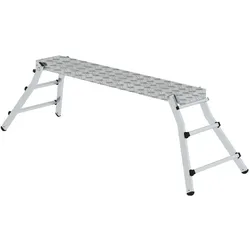 PROREGAL ML Arbeitsdiele klappbar | BxT 233x70cm | Traglast 150kg | Aluminium-Warzenblech | Rutschfeste Kunststoffschuhe