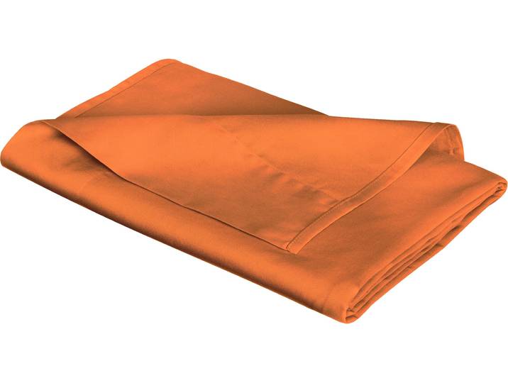 Betttuch FLEURESSE Colours , orange, B:160cm L:260cm, Mako-Satin, Obermaterial: 100% Baumwolle, Bettlaken, Betttuch, offenes Bettlaken